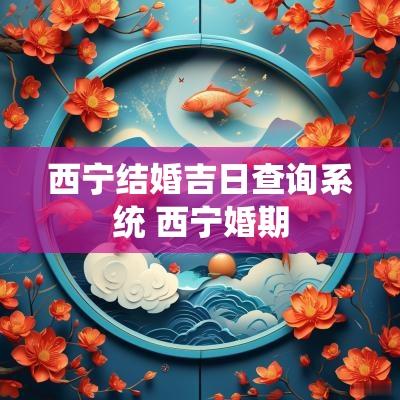 西宁结婚吉日查询系统 西宁婚期