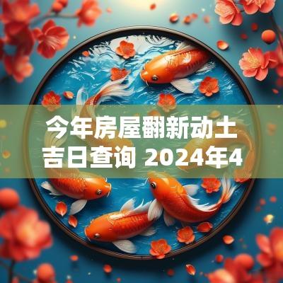 今年房屋翻新动土吉日查询 2025年4月份房屋翻新最佳吉日