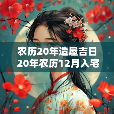 农历20年造屋吉日 20年农历12月入宅吉日