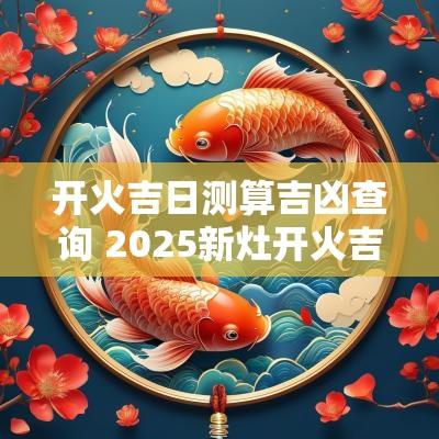 开火吉日测算吉凶查询 2025新灶开火吉日