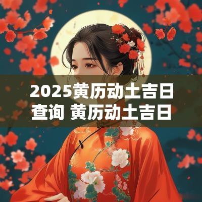 2025黄历动土吉日查询 黄历动土吉日查询2025年