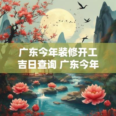广东今年装修开工吉日查询 广东今年装修开工吉日
