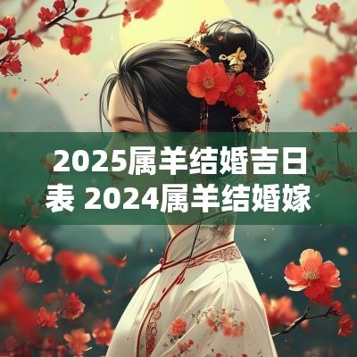 2025属羊结婚吉日表 2025属羊结婚嫁娶吉日一览表