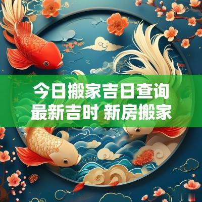 今日搬家吉日查询最新吉时 新房搬家如何讲究吉日吉时