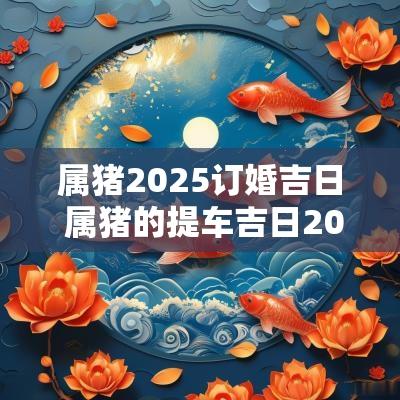 属猪2025订婚吉日 属猪的提车吉日2025