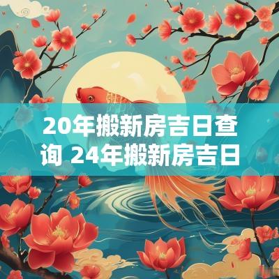 20年搬新房吉日查询 24年搬新房吉日