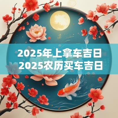 2025年上拿车吉日 2025农历买车吉日查询