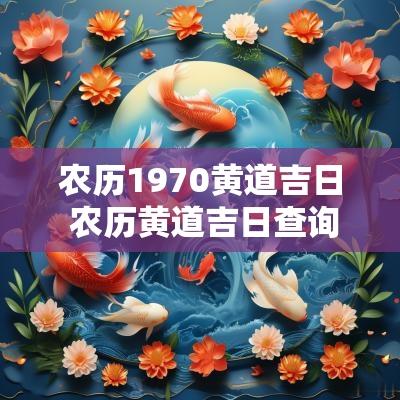 农历1970黄道吉日 农历黄道吉日查询今日