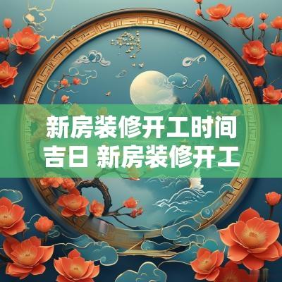 新房装修开工时间吉日 新房装修开工最佳时辰