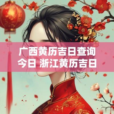 广西黄历吉日查询今日 浙江黄历吉日查询