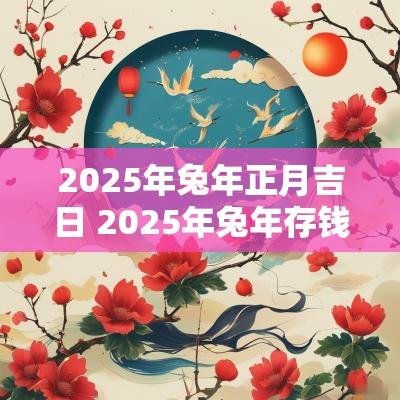 2025年蛇年正月吉日 2025年蛇年存钱吉日