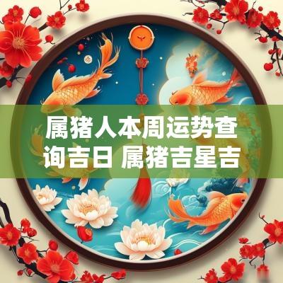 属猪人本周运势查询吉日 属猪吉星吉位2025