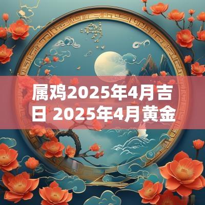 属鸡2025年4月吉日 2025年4月黄金吉日