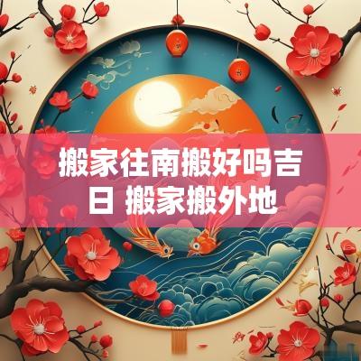 搬家往南搬好吗吉日 搬家搬外地