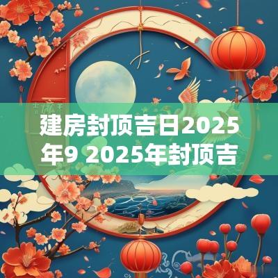 建房封顶吉日2025年9 2025年封顶吉日一览表