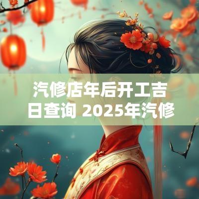 汽修店年后开工吉日查询 2025年汽修开张吉日