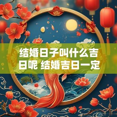 结婚日子叫什么吉日呢 结婚吉日一定要选双日子吗