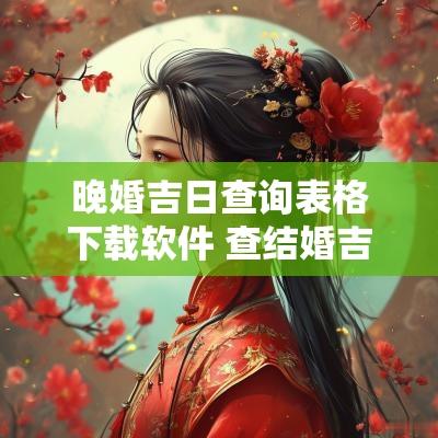 晚婚吉日查询表格下载软件 查结婚吉日下载哪个软件好