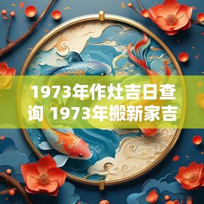 1973年作灶吉日查询 1973年搬新家吉日查询 1973年作灶吉日查询 1973年搬新家吉日查询