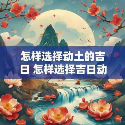 怎样选择动土的吉日 怎样选择吉日动土装修
