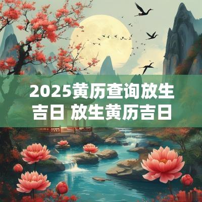 2025黄历查询放生吉日 放生黄历吉日查询