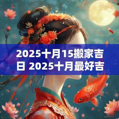 2025十月15搬家吉日 2025十月最好吉日 2025十月15搬家吉日 2025十月最好吉日