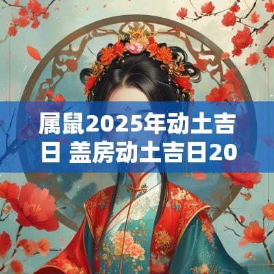 属鼠2025年动土吉日 盖房动土吉日2025年