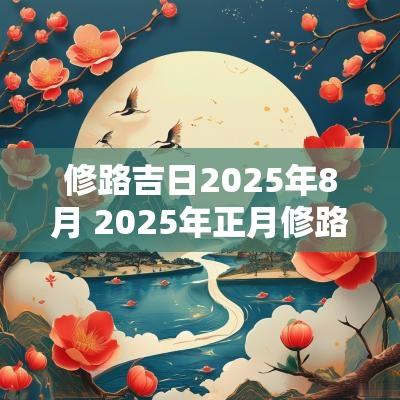 修路吉日2025年8月 2025年正月修路吉日