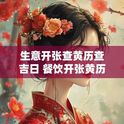 生意开张查黄历查吉日 餐饮开张黄历选吉日
