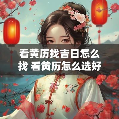看黄历找吉日怎么找 看黄历怎么选好日子