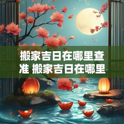 搬家吉日在哪里查准 搬家吉日在哪里查准确