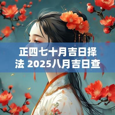 正四七十月吉日择法 2025八月吉日查询