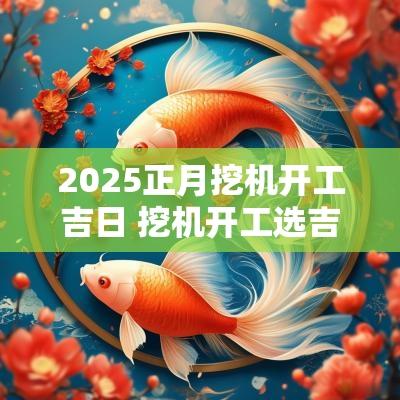 2025正月挖机开工吉日 挖机开工选吉日
