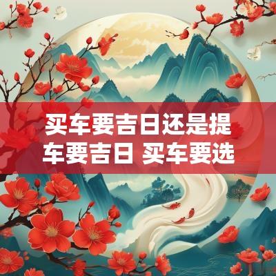 买车要吉日还是提车要吉日 买车要选日子提车吗