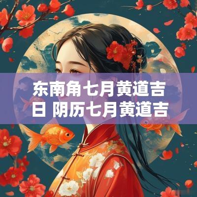 东南角七月黄道吉日 阴历七月黄道吉日有哪些