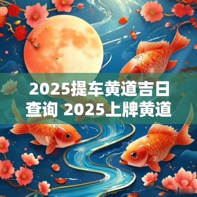 2025提车黄道吉日查询 2025上牌黄道吉日吉时