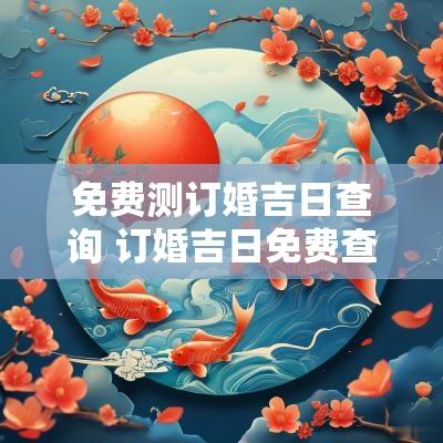 免费测订婚吉日查询 订婚吉日免费查询软件