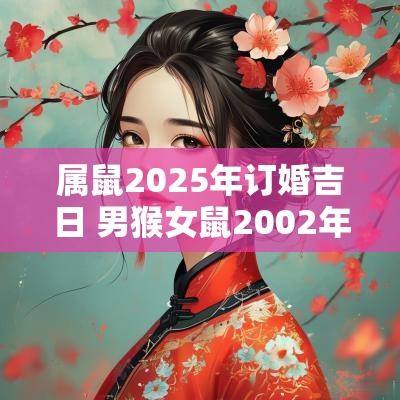 属鼠2025年订婚吉日 男猴女鼠2002年订婚吉日