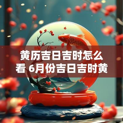 黄历吉日吉时怎么看 6月份吉日吉时黄历