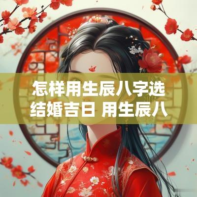 怎样用生辰八字选结婚吉日 用生辰八字择结婚吉日的步骤