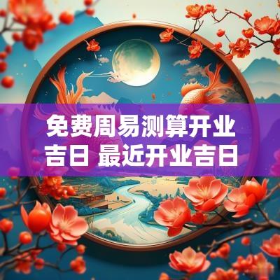 免费周易测算开业吉日 最近开业吉日是哪几天