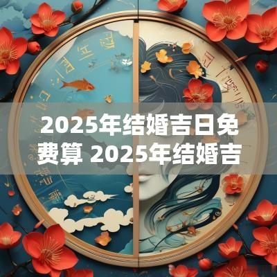 2025年结婚吉日免费算 2025年结婚吉日12个月表大全