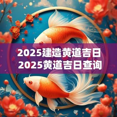 2025建造黄道吉日 2025黄道吉日查询