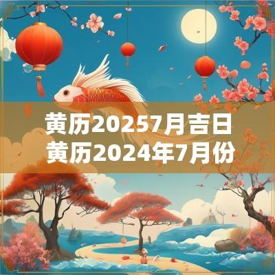 黄历20257月吉日 黄历2025年7月份有哪些吉日