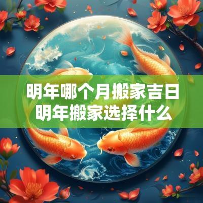 明年哪个月搬家吉日 明年搬家选择什么日子最好