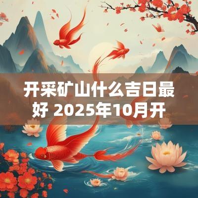 开采矿山什么吉日最好 2025年10月开采吉日