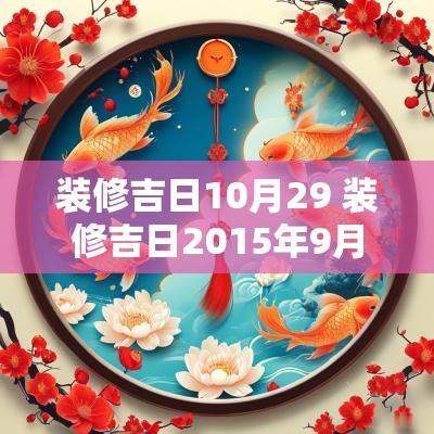 装修吉日10月29 装修吉日2015年9月