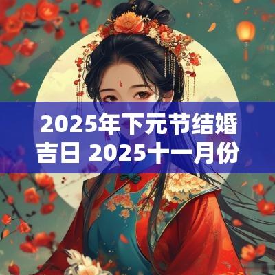 2025年下元节结婚吉日 2025十一月份结婚吉日