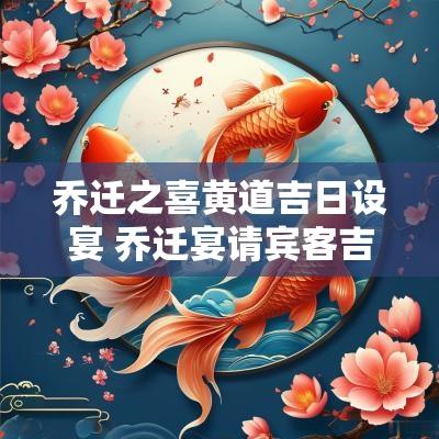乔迁之喜黄道吉日设宴 乔迁宴请宾客吉日大全