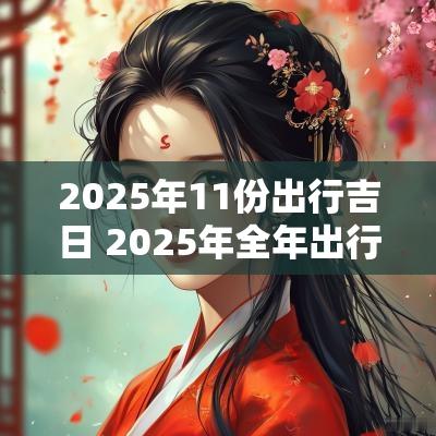 2025年11份出行吉日 2025年全年出行吉日